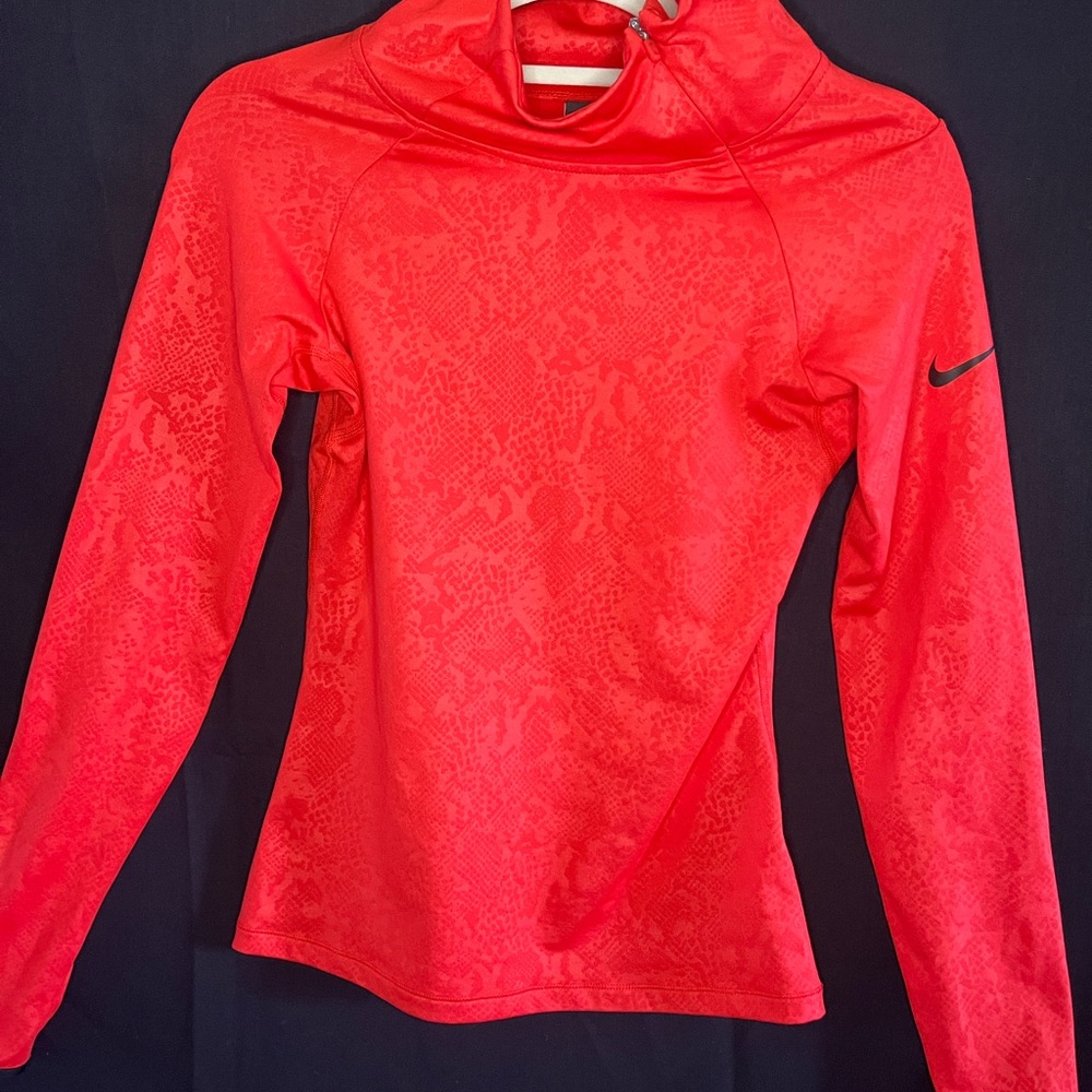 Nike Pro Dri-FIT Burnt Orange mock neck pullover